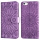 thumbnail image 1 of Funda tipo cartera FOXDOCK para iPhone 6/6s , diseño girasol en relieve, cuero PU, cierre magnético, soporte y tarjetero, 1 of 5