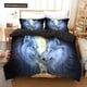 thumbnail image 1 of x2599 Bed SheetsFashion Wolf Pattern Bedding Sets Animal Duvet Cover Set Size Quilt Cover Pillowcase /Polyester Comforter Cover 3-Piece Bedding Set (1 Duvet Cover + 2 Pillow Shams) nj2599, 1 of 5