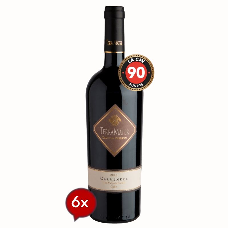 Dos Fuentes - 6 Vinos Terramater Limited Reserve Carmenere, 750 Cc