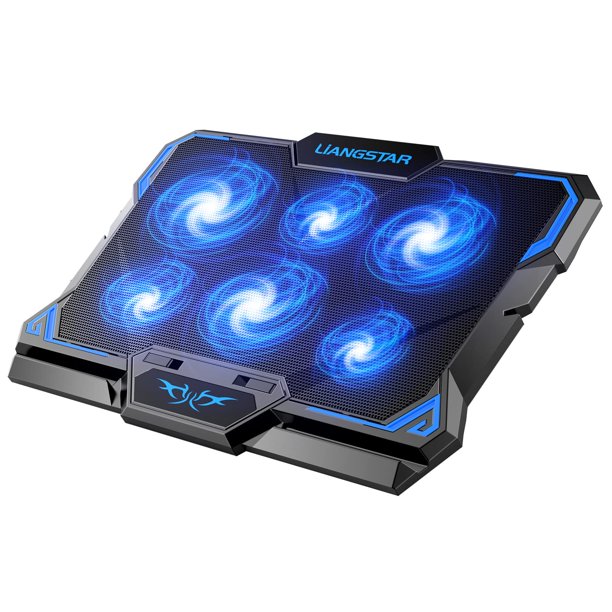 Almohadilla de refrigeración para portátil LIANGSTAR 6 ventiladores para portátiles de 15,6 a 17 pulgadas