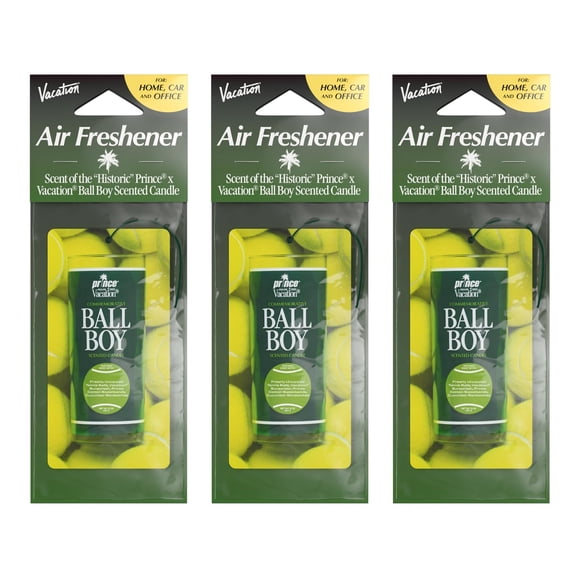 Air Freshener VACATION Ball Boy con aroma a vela de tenis, paquete de 3