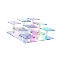 Bothyi - Decoración De Acrílico Del Soporte De Exhibición Para La Decoración Y El Organizador De Las Insignias De La Magdalena Coloridas