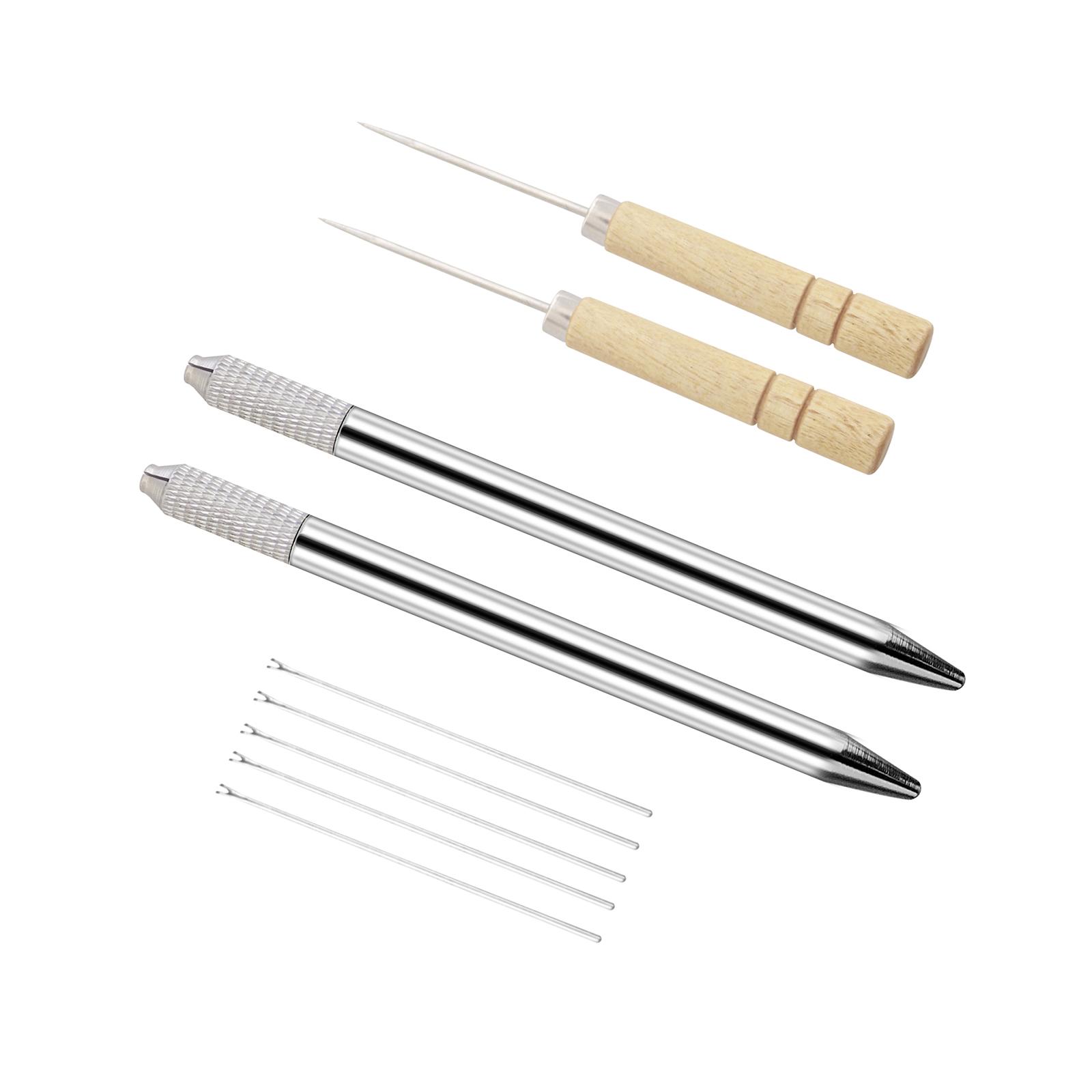 Ioensy - Herramienta Duradera Para Enraizar El Cabello De Muñecas Con Soportes De Mango De Aluminio Suministros Punzones Estilo A