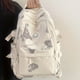thumbnail image 1 of Trendy Bear Pattern Backpack, Simple Preppy Style School Bag, Versatile Travel Bookbag, 1 of 5