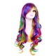 thumbnail image 1 of Peluca OYSRONG Rainbow Wavy Cosplay, resistente al calor, 70 cm, 1 of 3