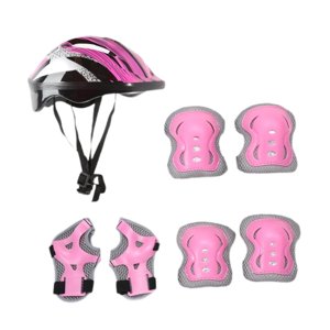 Ioensy - Muelas De Rodilla Del Casco Para Patinetas Para Niños Puestos Para Bicicletas De Carretera Al Aire Libre Niñas Rosa
