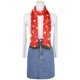thumbnail image 2 of INSPIRE CHIC Bufanda Vintage Floral para Mujer, Pañuelo Ligero de Seda para Protección Solar, Envoltura para la Cabeza, Bandanas para Verano, Talla Única Rojo, 2 of 6