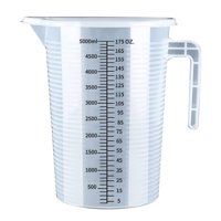 Bothyi - Taza Medidora Con Escala Clara Jarra Medidora Con Tapa Para Cerveza Casera Té 5000 Ml