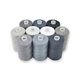 thumbnail image 1 of Hilo de coser BlesSew 10 bobinas 914 m tonos de gris, 1 of 6
