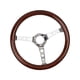 thumbnail image 4 of Accesorio para volante de coche de 38 cm, madera, 6 agujeros, diseño vintage, aleación de aluminio, piezas modificadas para simulación de conducción., 4 of 5