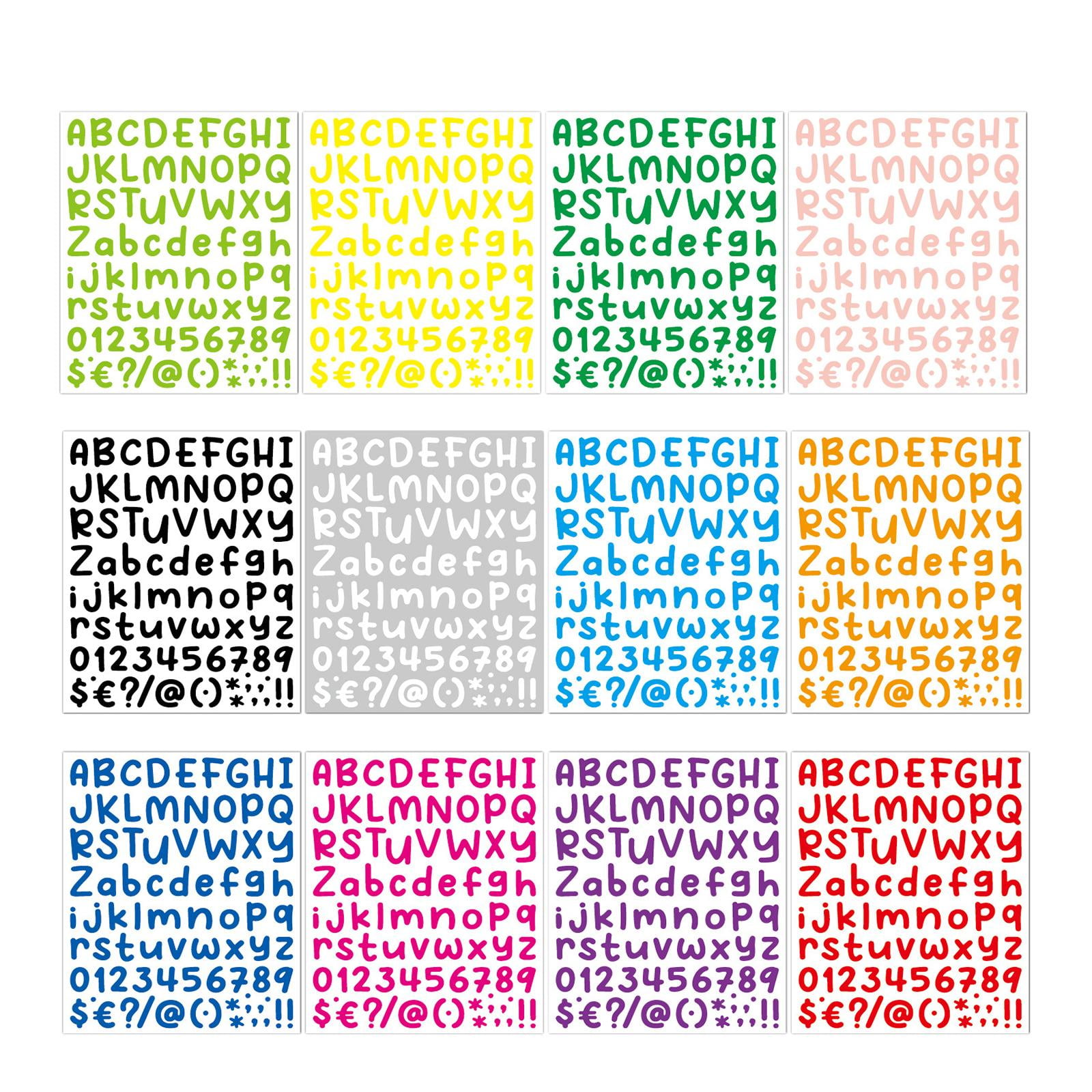 Bothyi - 12 Pegatinas De Letras Para Niños, Pegatinas De Letras Y Números Para Pared De Tarjetas, Hogar