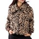 thumbnail image 1 of Jess por Meiko Chaquetas de Mujer Manga Larga Cuello Sobredimensionado Bolsillos Frontales Cremallera Chaqueta Bomber de Felpa XS Leopardo, 1 of 6