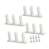 Bothyi - 4 Guías Inferiores Para Puertas Corredizas De Cocina, Revestimiento Interior, Armario, Guías De Suelo Para Puertas, Color Blanco