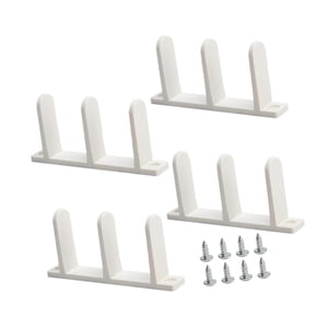 Bothyi - 4 Guías Inferiores Para Puertas Corredizas De Cocina, Revestimiento Interior, Armario, Guías De Suelo Para Puertas, Color Blanco