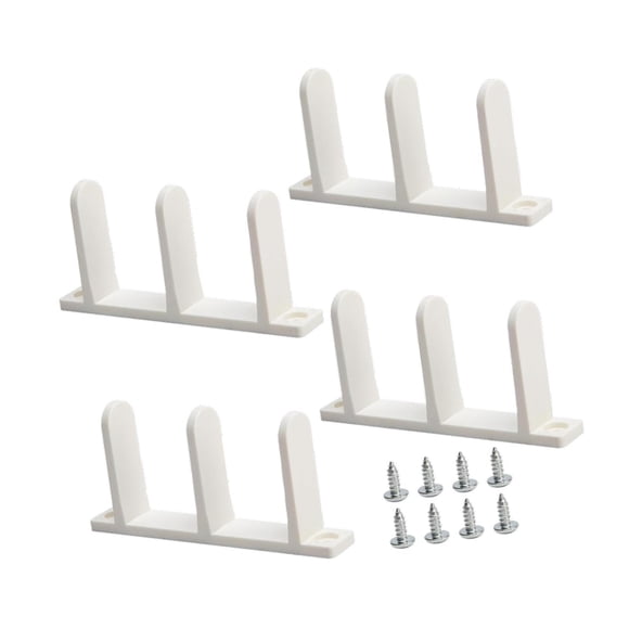 4 Guías Inferiores Para Puertas Corredizas De Cocina, Revestimiento Interior, Armario, Guías De Suelo Para Puertas, Color Blanco
