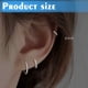 thumbnail image 4 of Pendientes de plata S925 con forma de círculo de circonita y diamante para mujer, con diamantes Rai explosivos y un sentido avanzado., 4 of 5