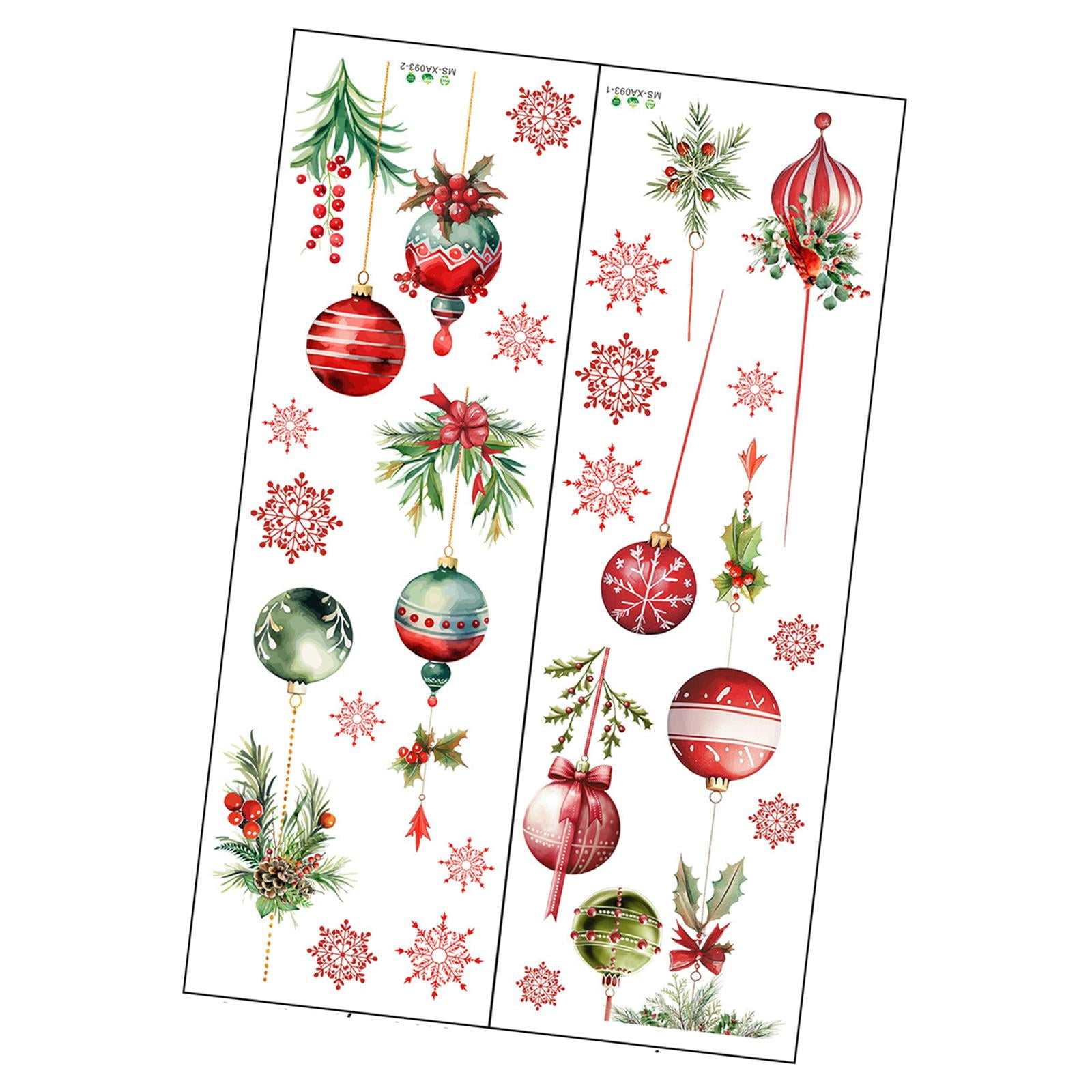 Magideal - 2 X Pegatinas Navideñas, Pegatinas De Pared, Calcomanías De Pared, Pegatinas De Vidrio Para Comedor, Sofá, Fondo, Fiesta De Inauguración De La Casa, O