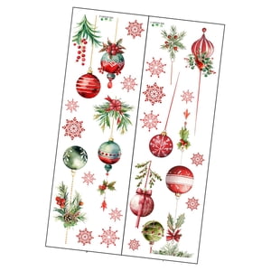 Magideal - 2 X Pegatinas Navideñas, Pegatinas De Pared, Calcomanías De Pared, Pegatinas De Vidrio Para Comedor, Sofá, Fondo, Fiesta De Inauguración De La Casa, O