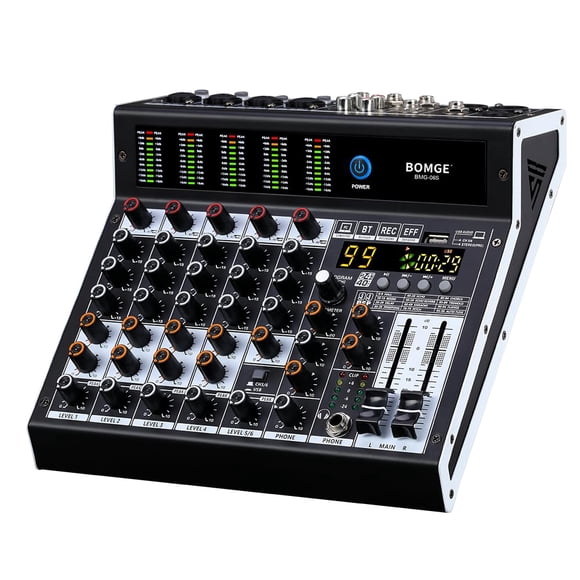Mezclador De Audio 06s De 6 Canales Con 99 Efectos Dsp Bluetooth