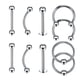 thumbnail image 3 of 10 piezas nariz labio lengua ceja tragus ombligo anillo del vientre piercings 16g 8mm, 3 of 5
