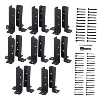 Magideal - Soporte De Base De Poste, Soportes De Barandilla De Poste De Enrejado Ajustables, Soporte De Poste De Cerca De Buzón, Soporte De Anclaje De Poste De C 16 Piezas