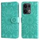 thumbnail image 5 of Funda tipo cartera FOXDOCK para OPPO Reno 14 Pro 5G , diseño girasol en relieve, cuero PU, cierre magnético, soporte y tarjetero, 5 of 5