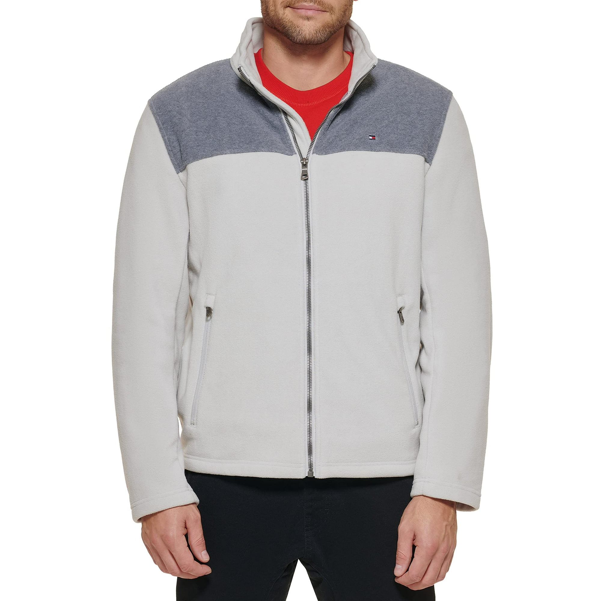 Chaqueta Tommy Hilfiger Classic De Forro Polar Para Hombre, Color Gris Xxl