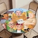 thumbnail image 5 of Recreo-theme Fitted Round Tablecloths Elastic Edged Table Covers Waterproof Table Cloth for Kitchen Holiday Party Tables Decor 120cm, 5 of 6