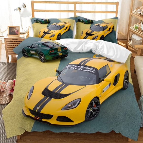 Sports Car Duvet Cover Set ed Cool Speed Racing Car Automobile Style Teen Boys Bedding Set Queen Polyester Quilt CoverBed Sheets
