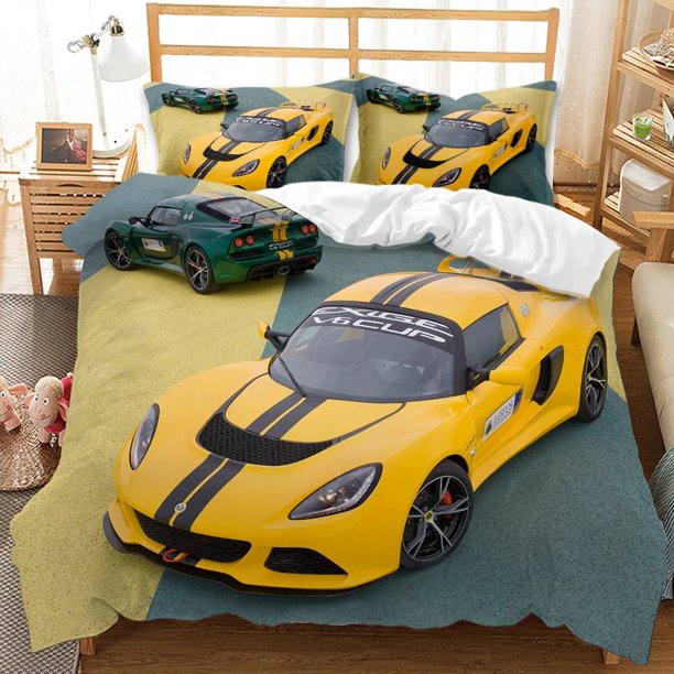 Sports Car Duvet Cover Set ed Cool Speed Racing Car Automobile Style Teen Boys Bedding Set Queen Polyester Quilt CoverBed Sheets