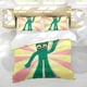 thumbnail image 5 of El Show de Gumby Conjunto de sábanas temático, trío de piezas, cómodo y amigable con la piel, diseño único, regalo de decoración para el hogar para familiares, amigos y fans,135cm *200cm, 5 of 6