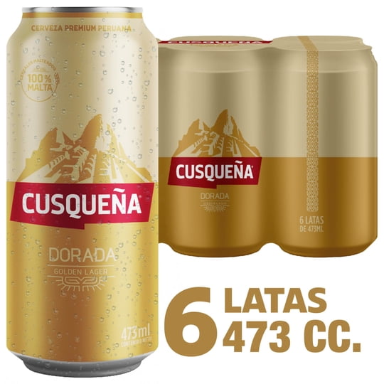 Cerveza Lata Lager 6 Un Cusqueña