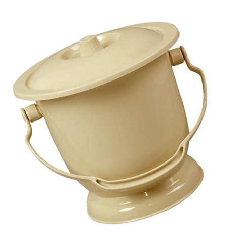 Ioensy - Orinal Con Tapa, Orinal, Escupidera Para Interior Con Asa, Cubo Para Orina, Amarillo Claro