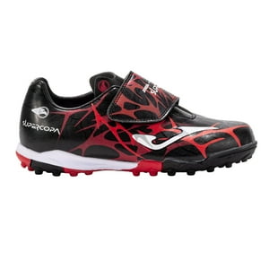 Zapatilla Fútbol Turf Kids Supercopa Jr Negro Rojo Joma