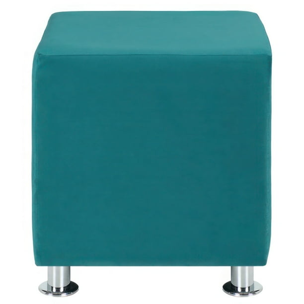Pouf Cali 1c Felpa 12 Turquesa