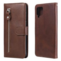 Gangxun - Funda Con Cremallera Para Samsung Galaxy A12 5G, Carcasa Cartera De Cuero Pu Con Soporte Y Tarjetero