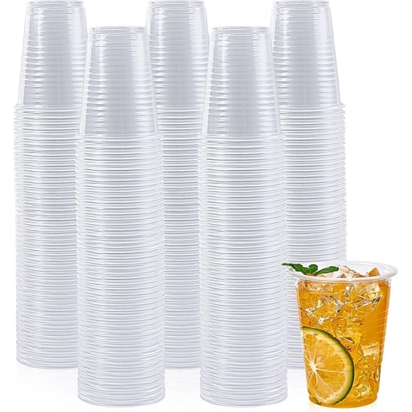 Lilymicky, paquete de 500 vasos plásticos desechables transparentes de 5 oz