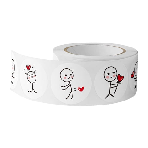 Magideal - 500 Piezas Pegatinas Del Día De San Valentín Pegatinas De Sellado Sellos Decorativos Para Sobres Decoración De Álbumes De Recortes Pegatinas De Amor P