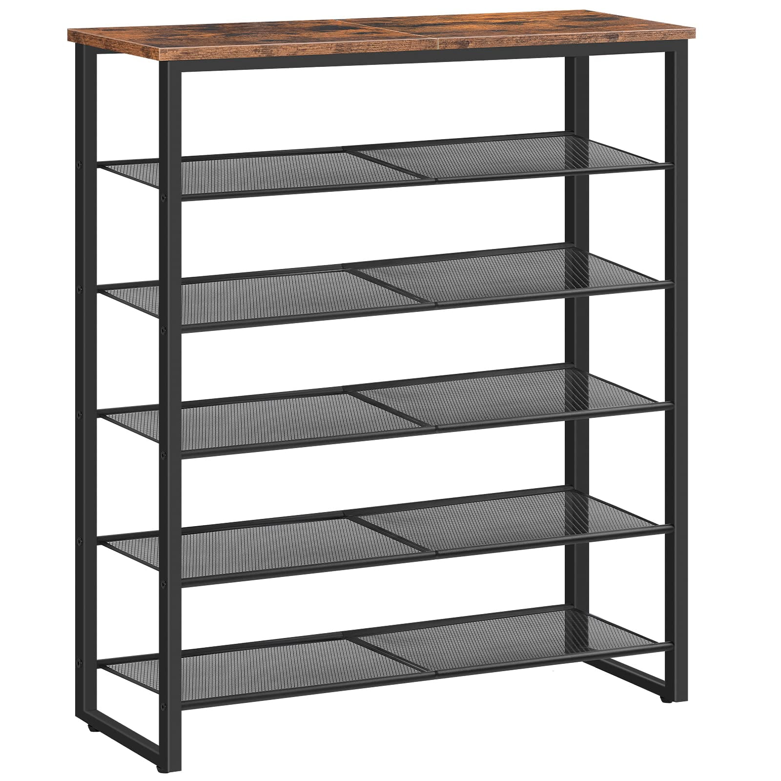 Organizador De Zapatos Hoobro De 6 Niveles Para 18 A 24 Pares, Rústico