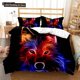 thumbnail image 1 of v1023 Bed Sheets Forest Animal Wolf Printed Polyester Bedding Set Soft And Comfortable Comforter Bedding Sets Complete Size Customizable 3-Piece Bedding Set (1 Duvet Cover + 2 Pillow Shams) Bed Sheets, 1 of 5
