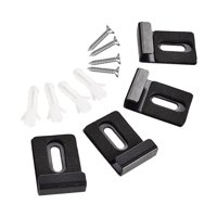 Magideal - 4X Kits De Clips De Soporte Para Espejo, Kits De Suspensión De Espejo Para Montaje En Pared Con Accesorios, Clips De Retención Pesados Para Exhibición Negro L