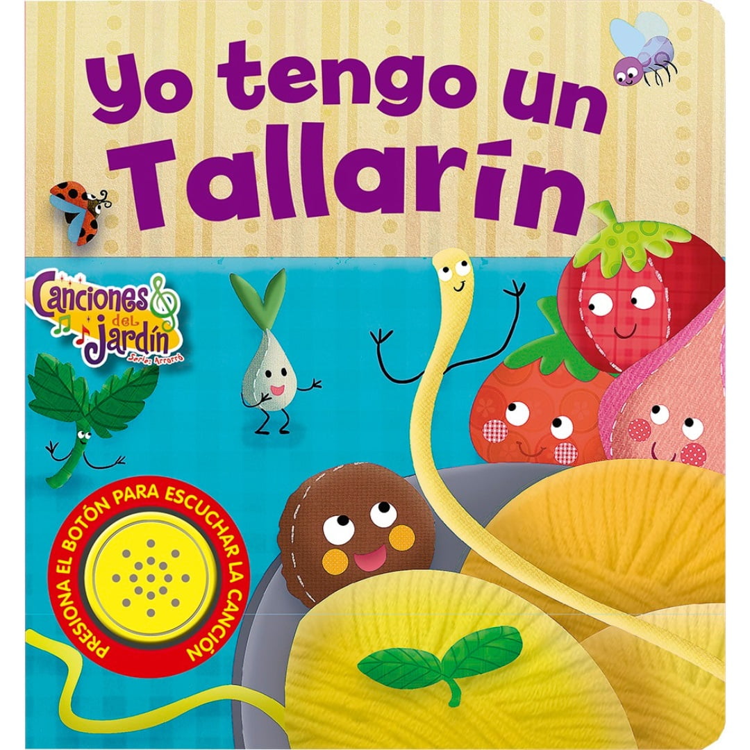 Zig Zag - Libro Canciones Del Jardín - Arrorró - Yo Tengo Un Tallarín… / 8 Páginas De Cartón De 17,5 X 17,5 Cm. Tapa Cartoné Con Tecla Sonora Y Foil. Incluye Baterías.