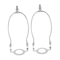 Ioensy - 2 Piezas Pantalla De Lámpara Soporte De Arpa E26 Arpas De Montaje De Luz Para Lámpara De Mesa/Pie Plata