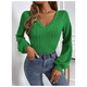 thumbnail image 2 of Sweater Mujer Tejido Canalé Manga Farol Unicolor, 2 of 6