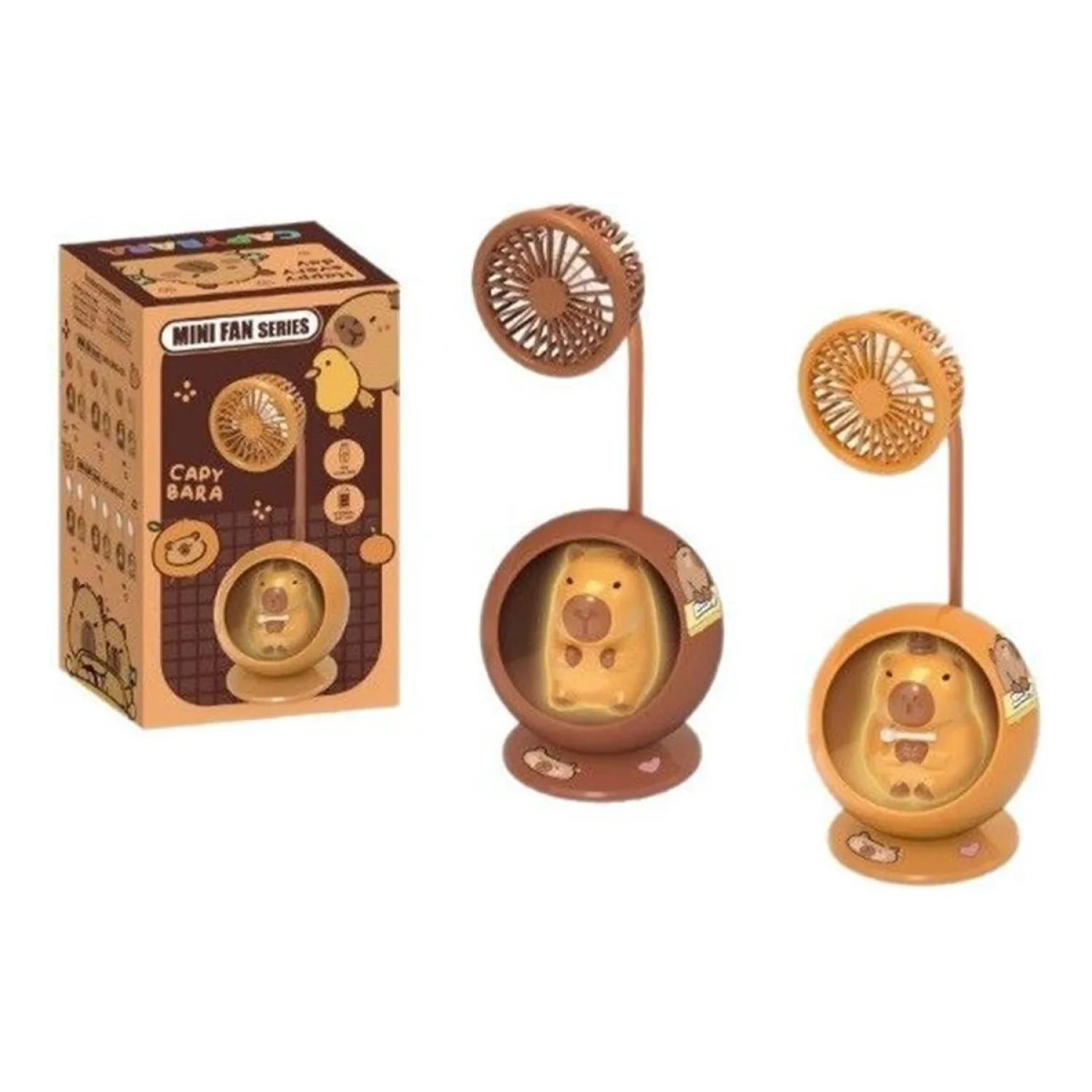 Total Upgrate - Mini Ventilador Y Lampara De Escritorio Usb Capibara