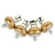 thumbnail image 2 of Tapas Decorativas Para Barra De Cortina, 28 Mm De Diámetro Interior. Estilo Dorado Brillante_1, 2 of 5