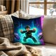 thumbnail image 1 of Sided Robotic Armor Neon Theme Pillowcase Suitable for - Soft Zippered Cushion Cover Machine-Washable Contemporary Bedspread, 1 of 5