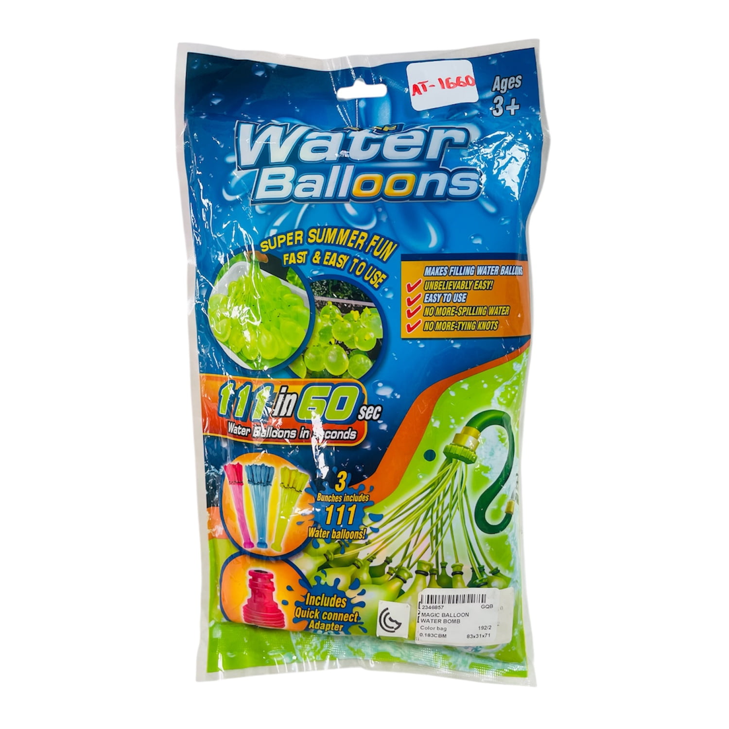 Juguete Set 111 Bombas Agua 60 Segundos - Toyng