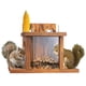 thumbnail image 2 of Alimentador de ardilla de madera, Alimentadores de ardilla para el invierno exterior, Alimentador de chipmunch de madera para maíz, cacahuetes, Caja duradera Fácil de llenar con panel fronta, 2 of 3