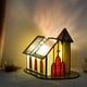 thumbnail image 1 of Colorful Glass Handicrafts Creative Retro Small House Art Bedside Night Light Gift Light Bar Restaurant Light Church Table Lamp, 1 of 2